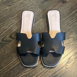 a new day Black Slip-On Sandals